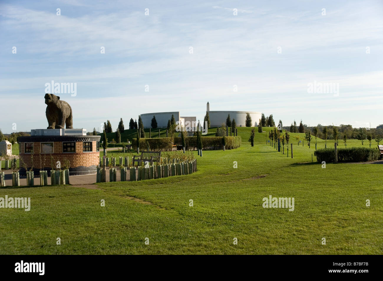 The Armed Forces and Polar Bear Memorial at the National Memorial Arboreteum at Alrewas in Staffordshire, England Stock Photo