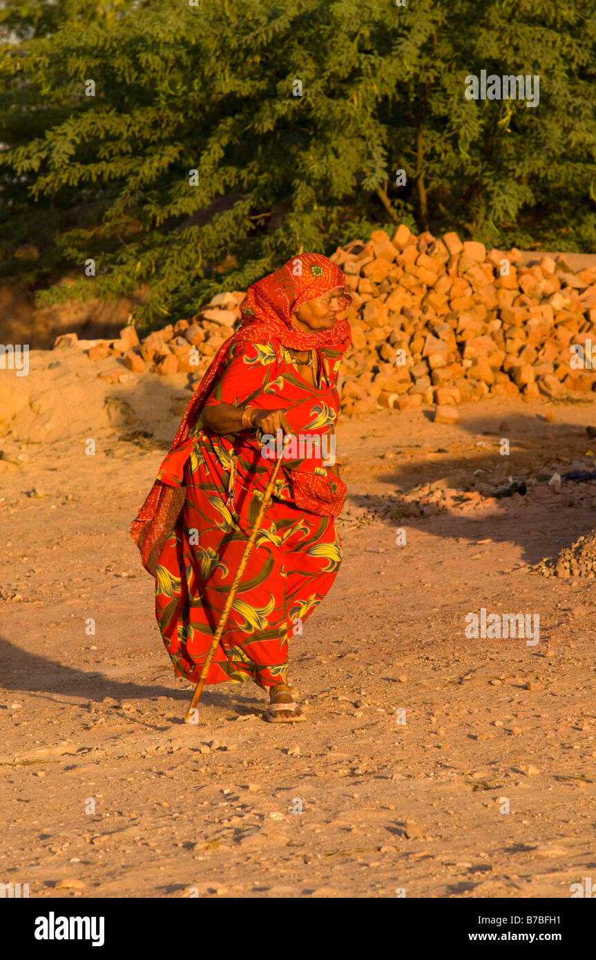 Old Woman. Jodhpur. Rajasthan. India Stock Photo