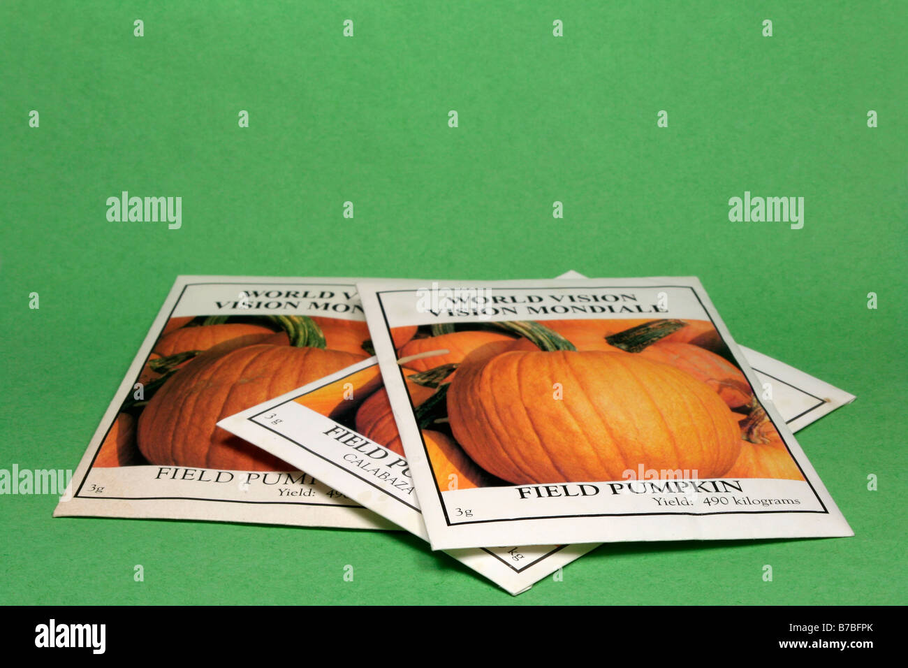 Seed packet packets envelopes package packages pumpkin pumpkins punkin green hires stock