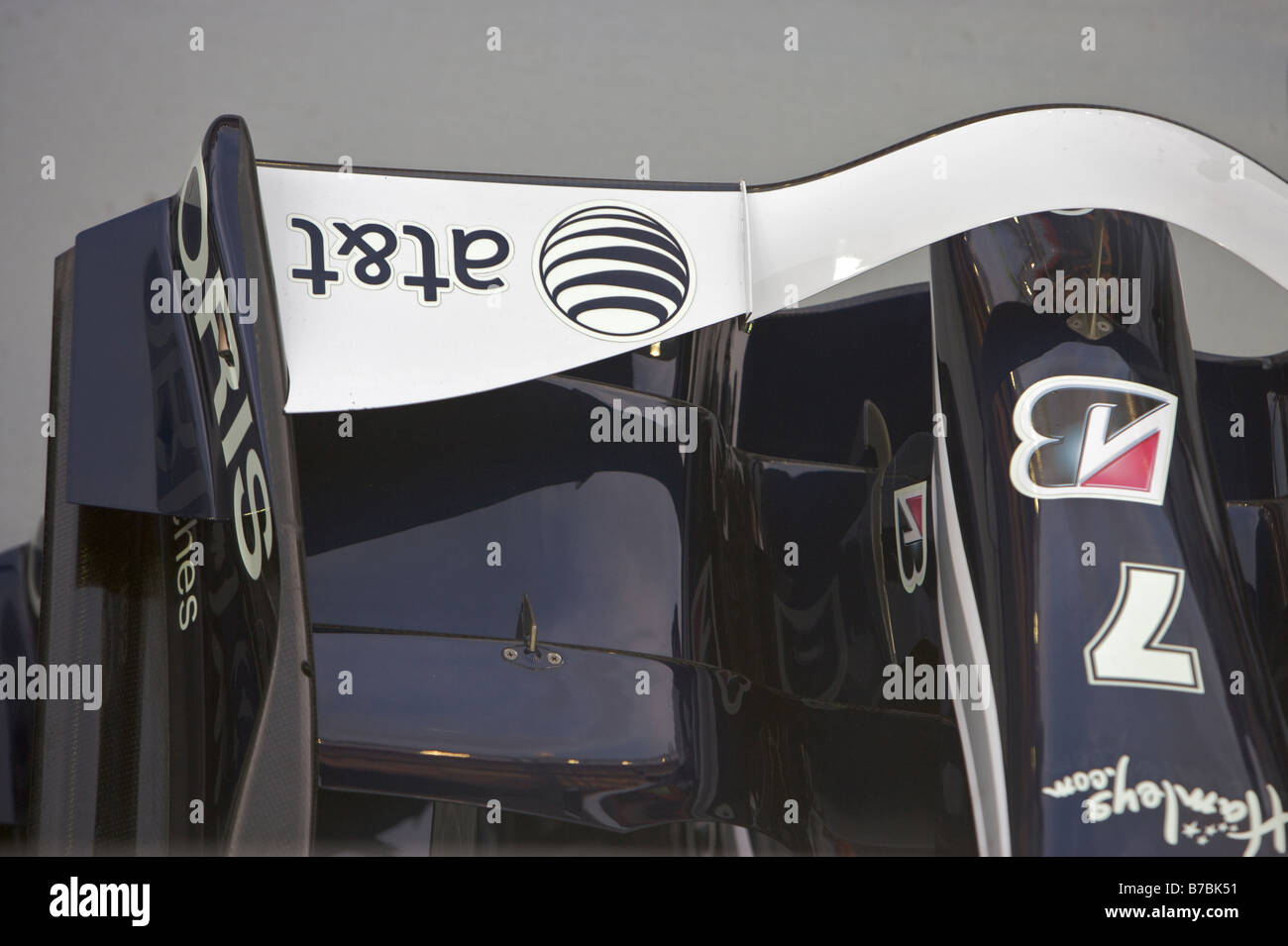 AT&T Williams F1 front wing detail Stock Photo