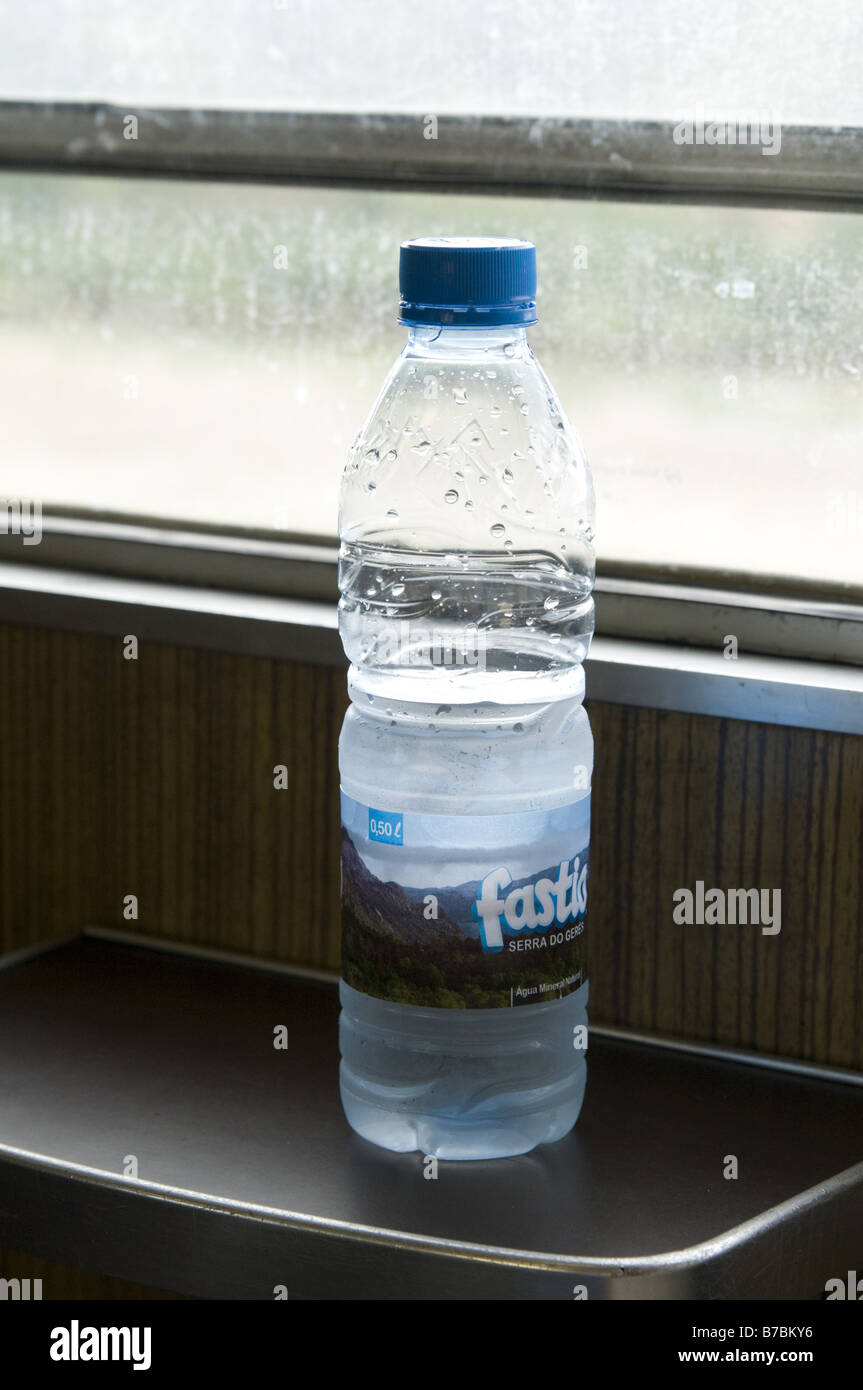 water bottle at a train window Stock Photo - Alamy