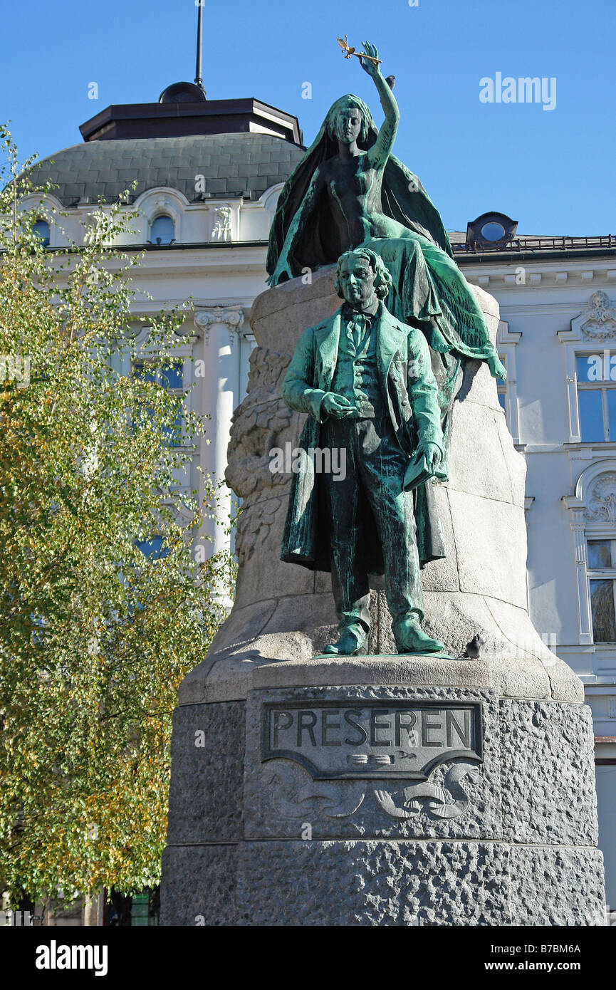 Preseren Square, Ljubljana, Slovenia Stock Photo