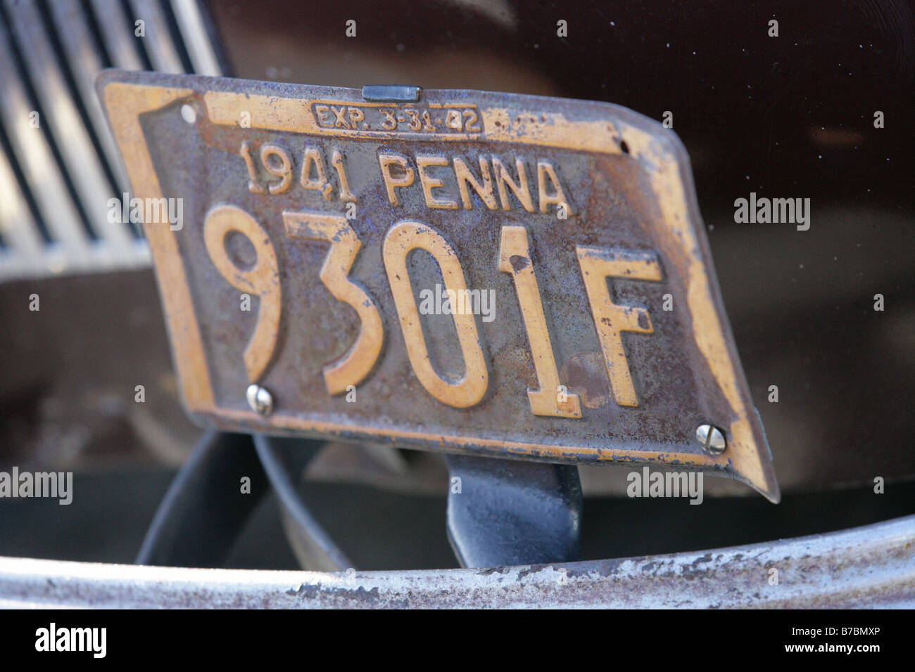 rusted license plate Stock Photo Alamy