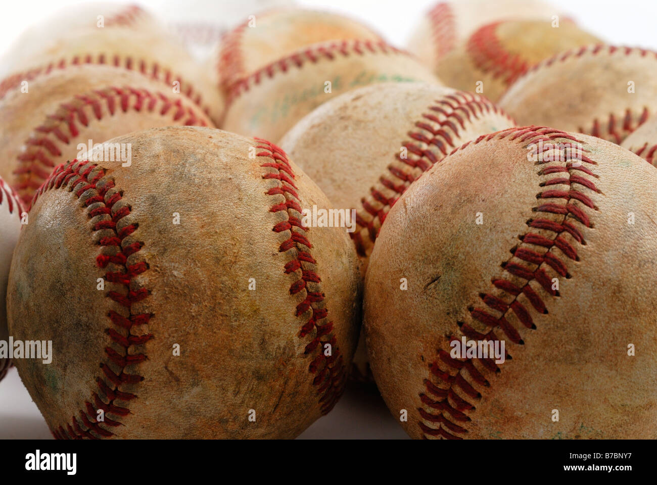 Practice baseballs Stock Photo
