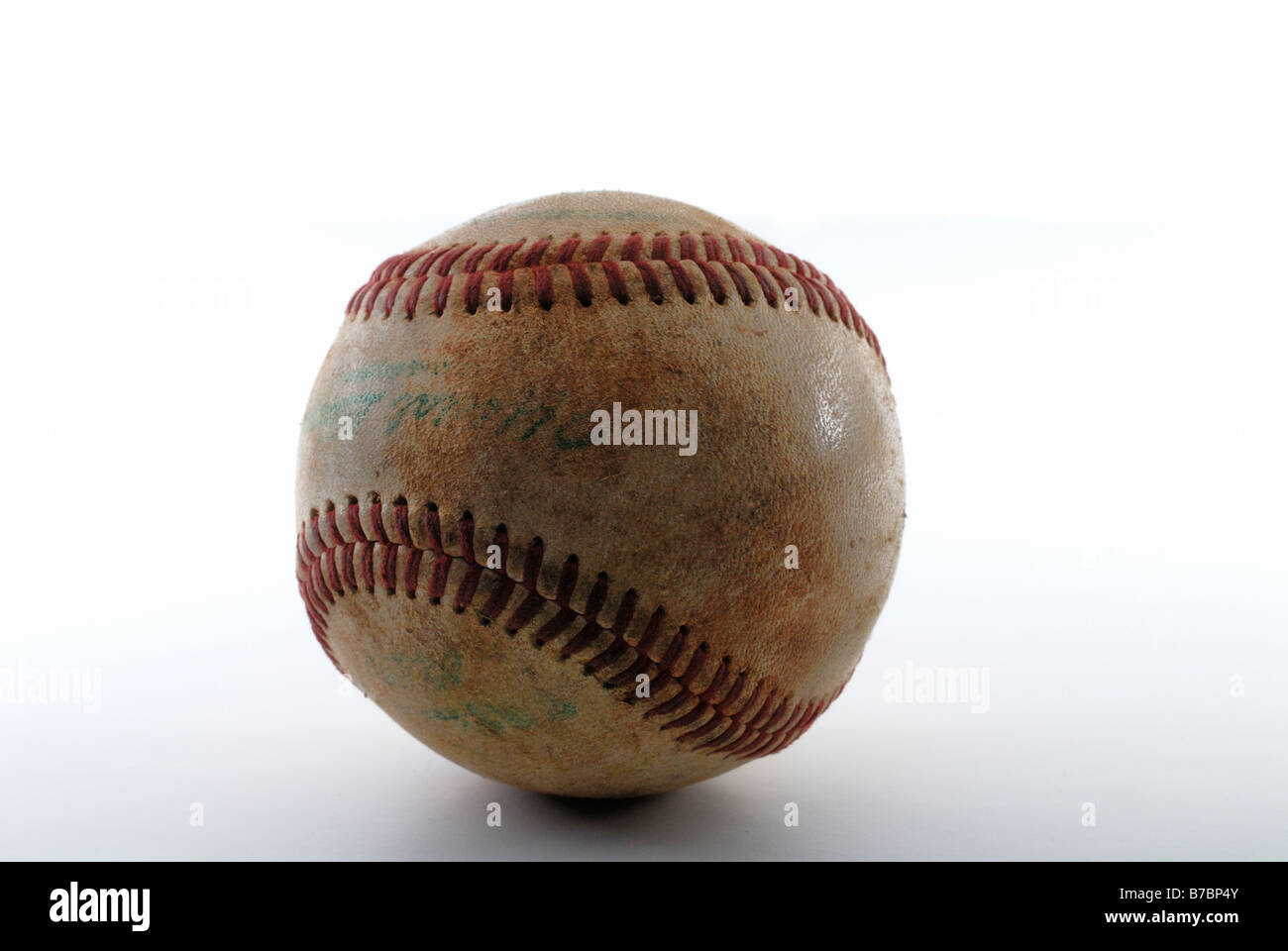 worn leather Baseball Stock Photo Alamy