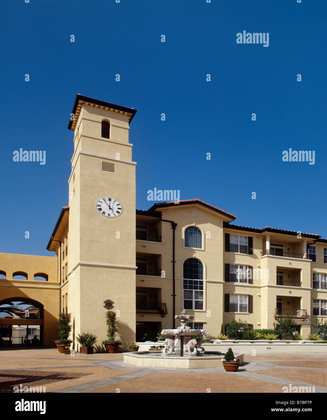 Exterior of CLOCK TOWER in the PALM VALLEY APARTMENT COMPLEX SAN JOSE