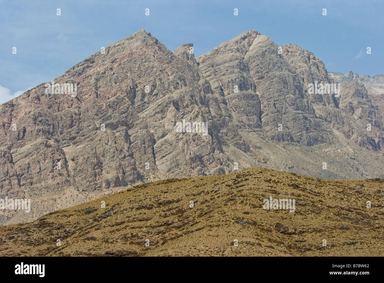 Desert Mountain Scenery near Kerman Iran Stock Photo