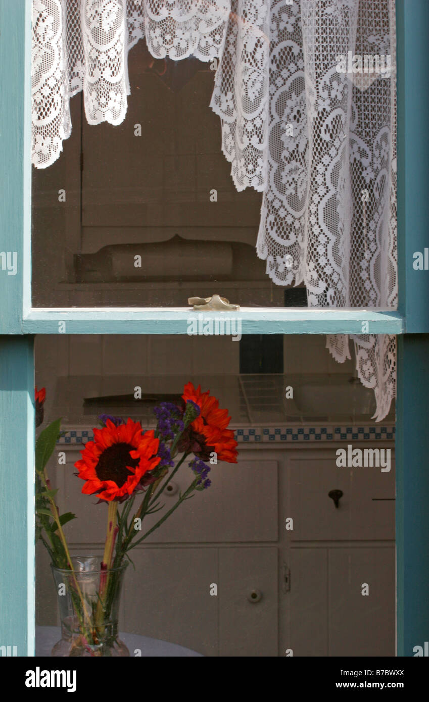 Plauen Lace ® Window Picture Bell Flower Deco Flowers Window Decoration Summer 