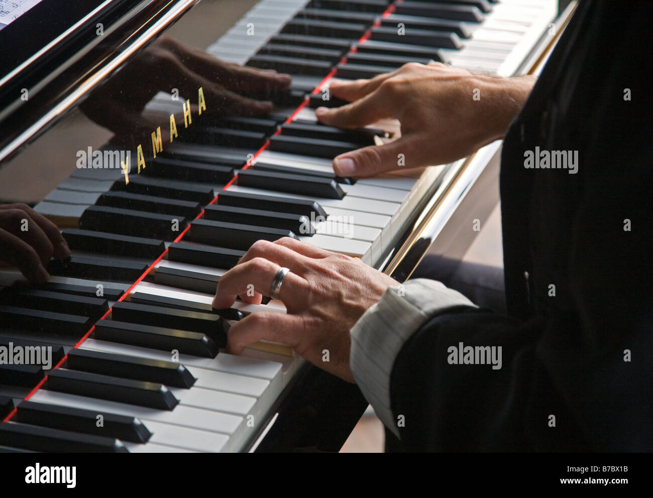 LAURENCE HOBGOOD on piano at the 51st MONTEREY JAZZ FESTIVAL MONTEREY CALIFORNIA Stock Photo