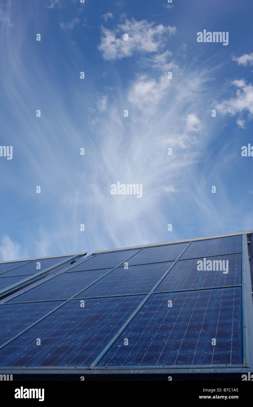 Solar panels green plants building hi-res stock photography and images ...