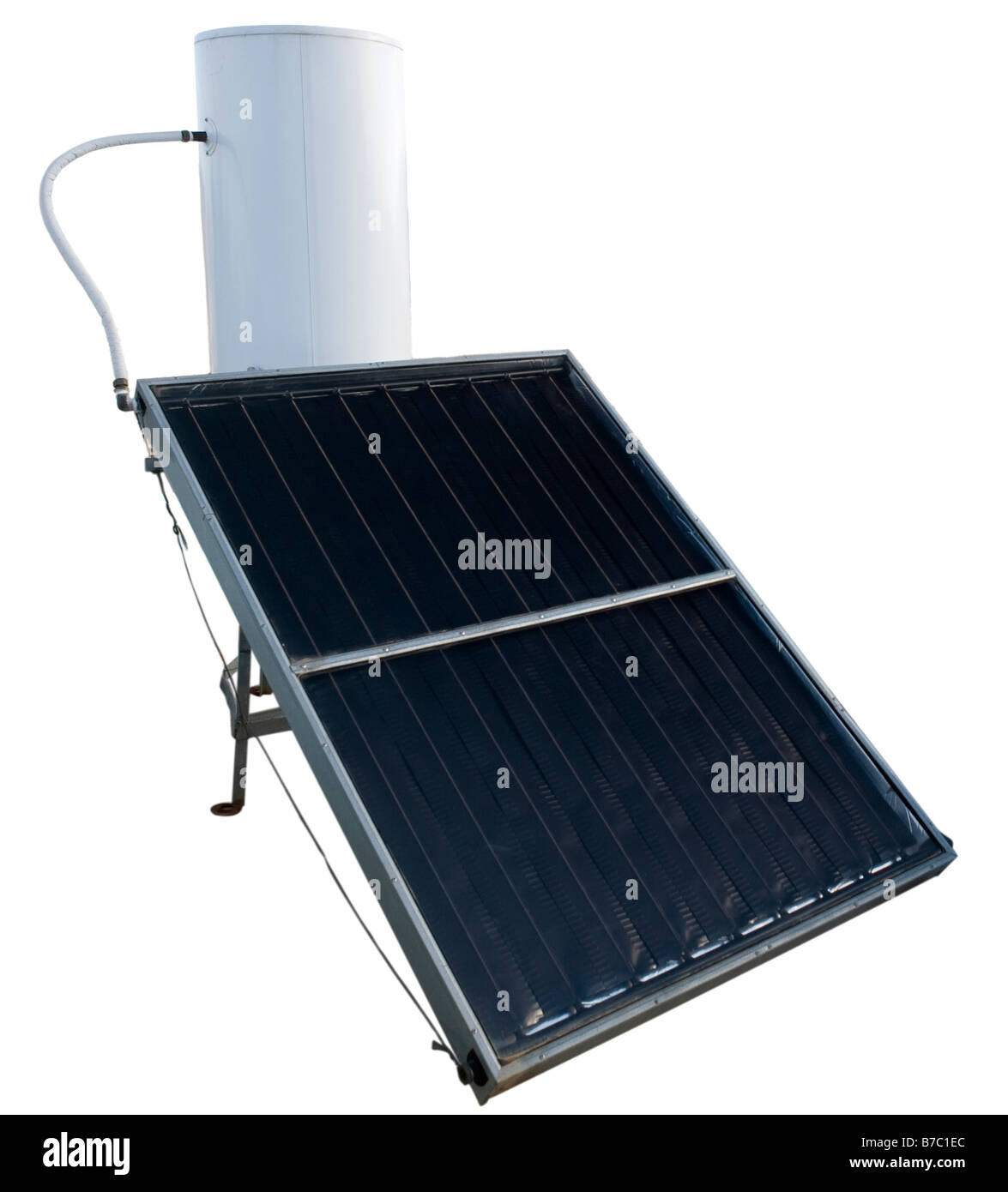 solar energy water heater isolated on white Stock Photo - Alamy