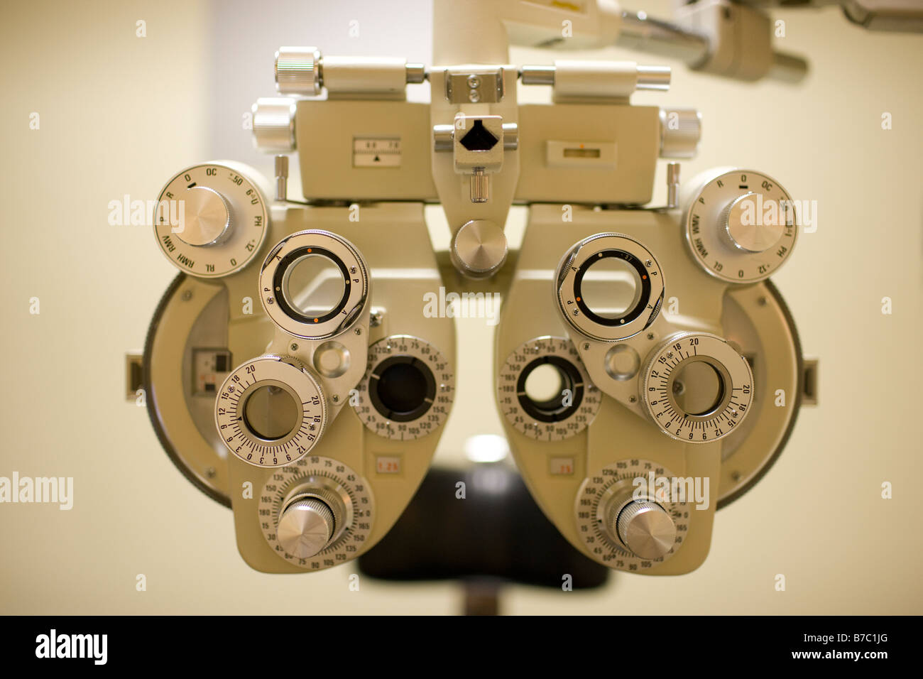 A stock photograph of an optometrists equipment Stock Photo