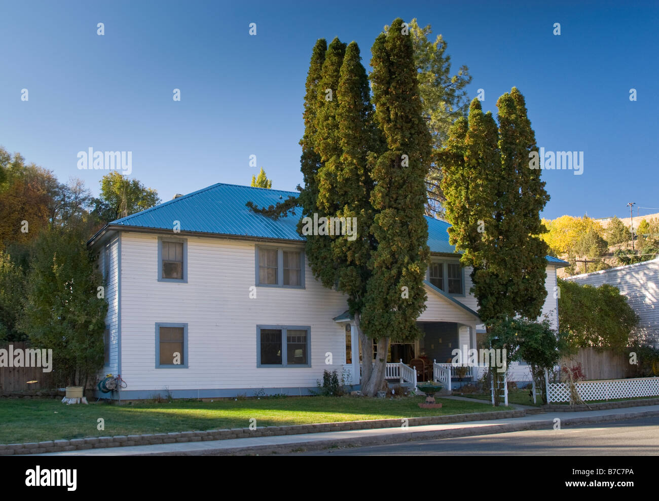 Hotel Oregon on Main Street in Mitchell Oregon USA Stock Photo Alamy