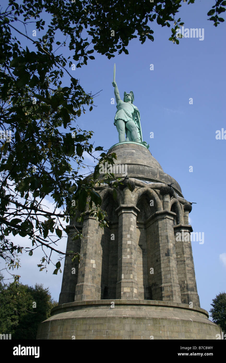 Memorial Hermann  at the castle Grote  in the Teutoburg Forest near Detmo Stock Photo
