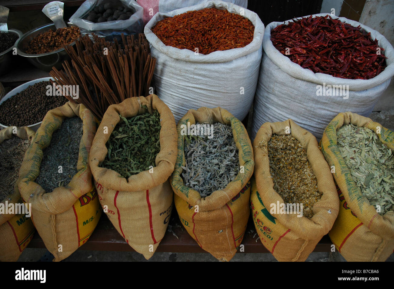 Bags of spices in a middle east bazaar hires stock photography and images Alamy