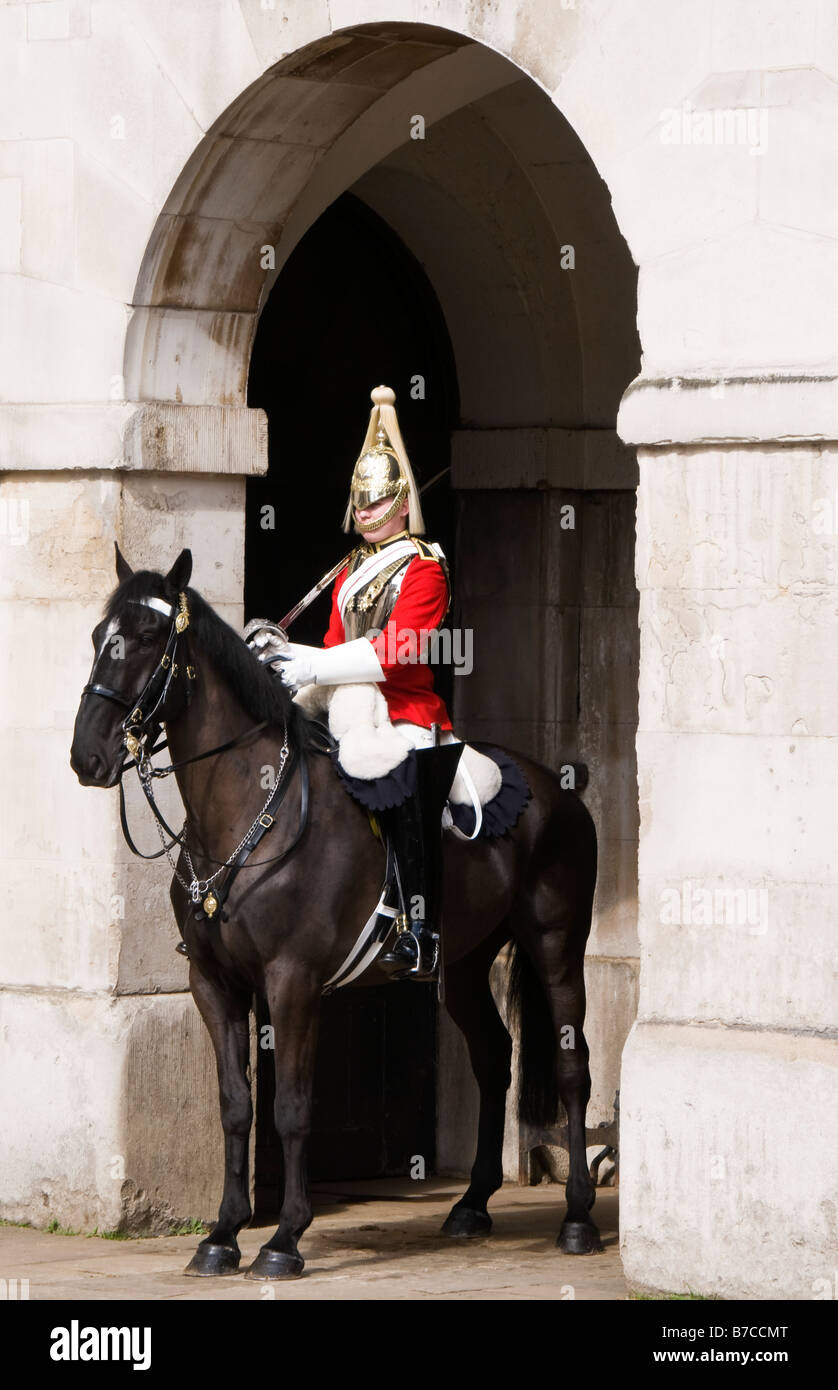 Guard at Horse Guards Parade, London, UK Stock Photo