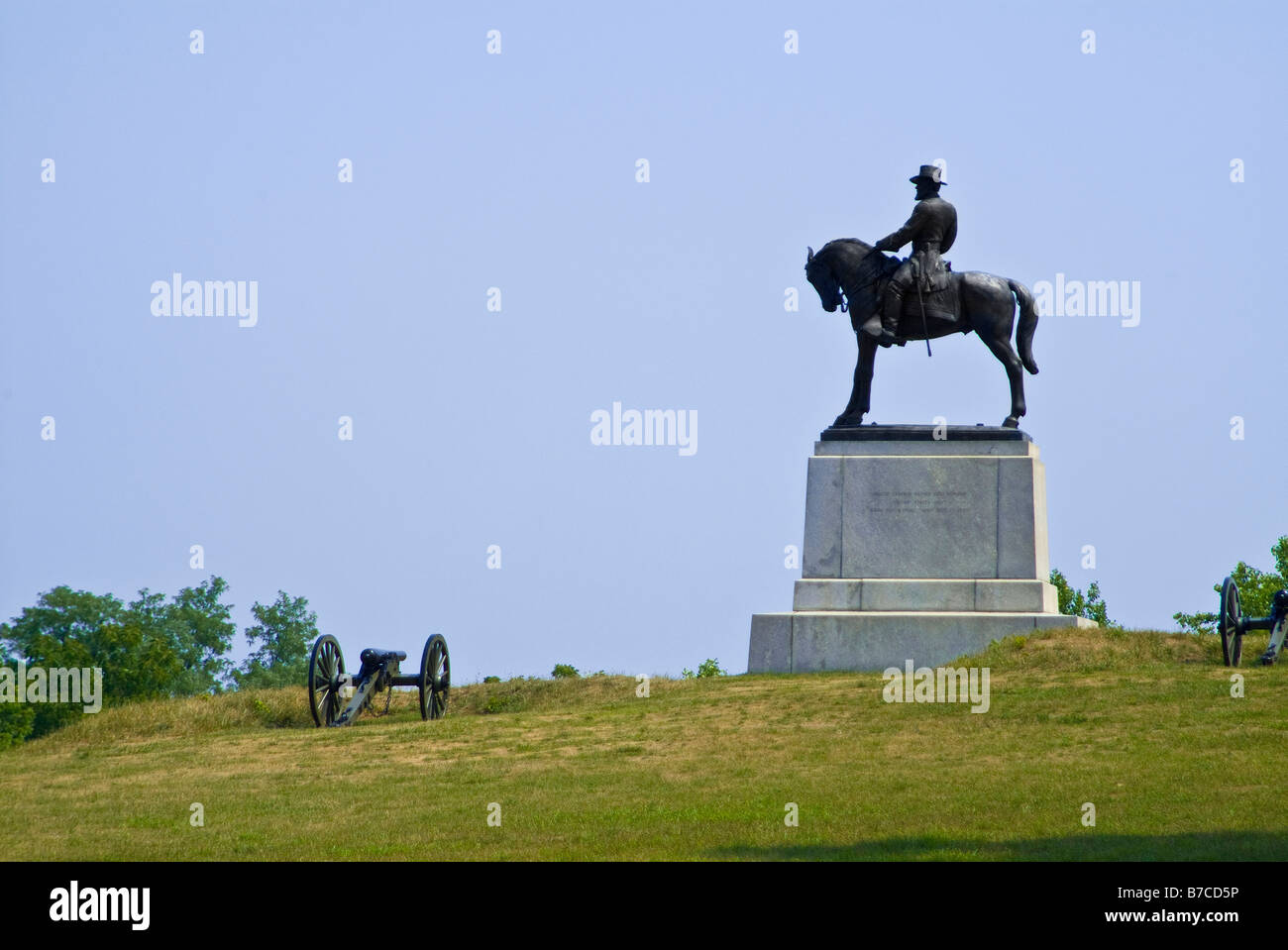 Statue Memorial Of Major General Oliver Howard At Gettysburg National ...