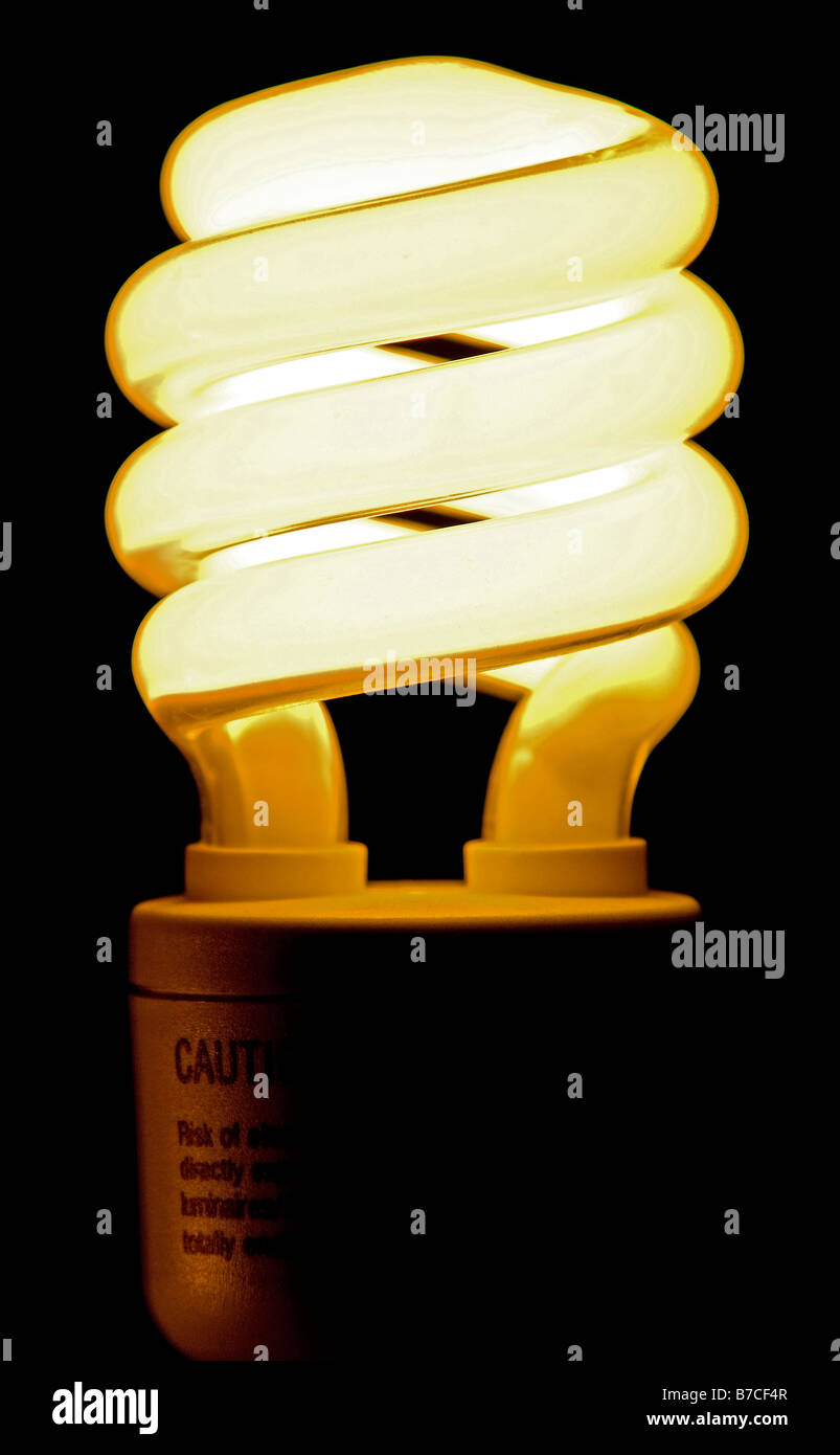 Energy Saving Light Bulb Stock Photo