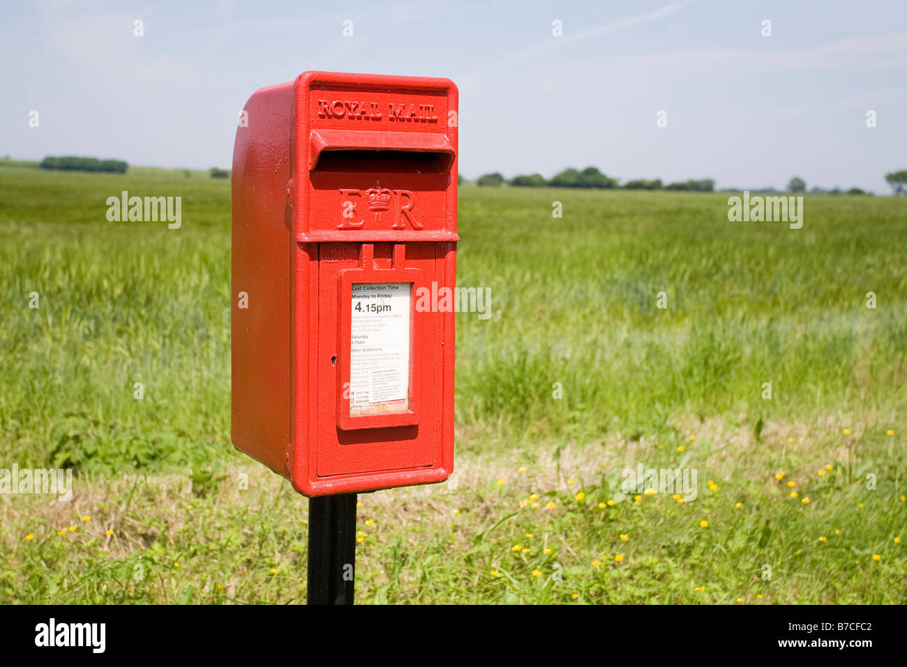 Royal Mail Collection Box in Rural Area Stock Photo Alamy