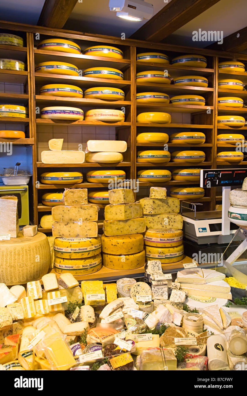 Cheese on sale in shop in Voorstraat Harlingen Friesland Netherlands