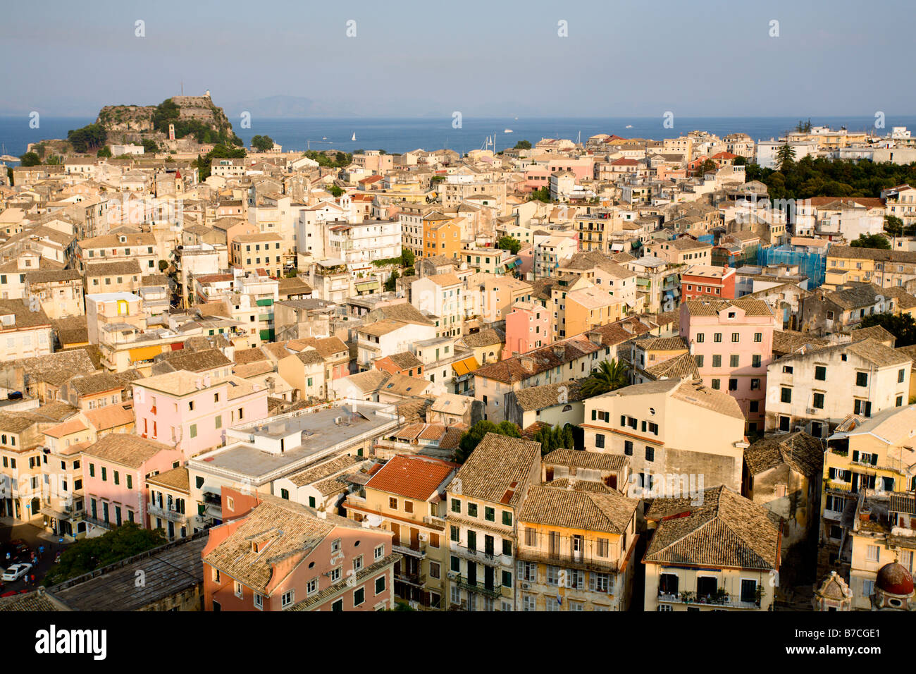 Corfu Town Skyline Stock Photo