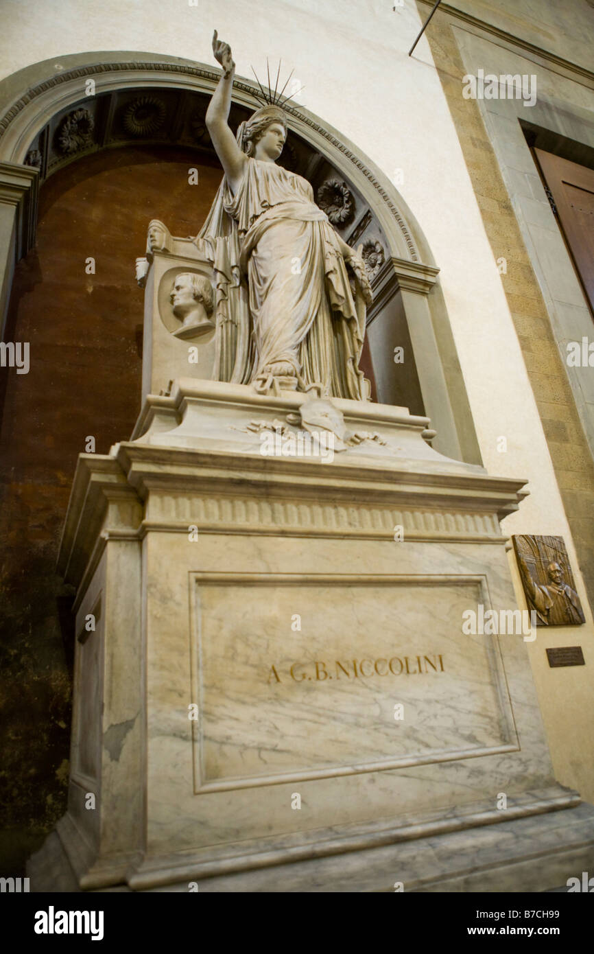 Monument to Niccolini in the Basilica de Santa Croce in Florence, Italy Stock Photo