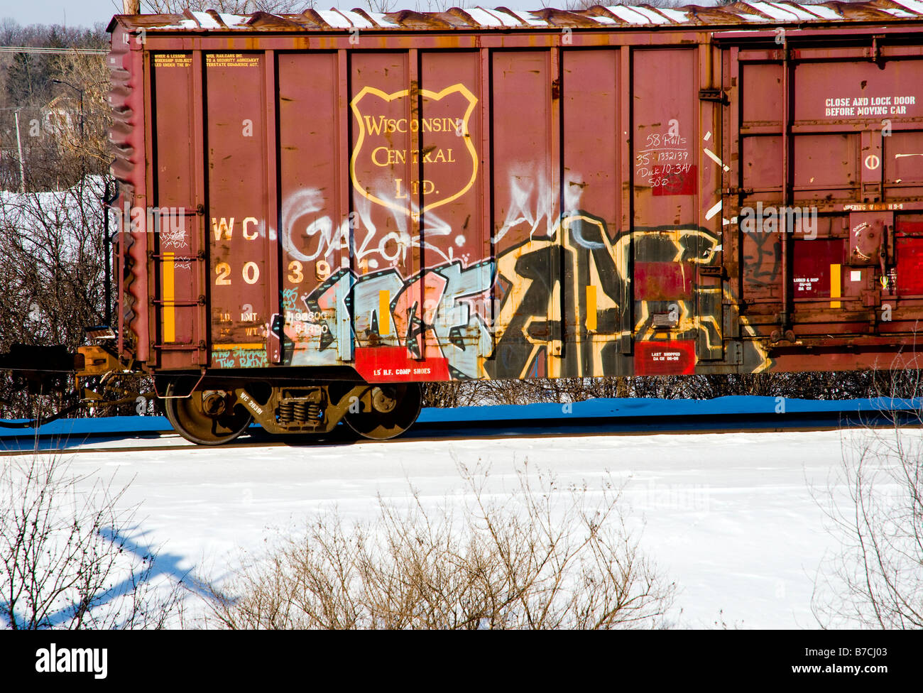 Train Car Graffiti Stock Photo Alamy