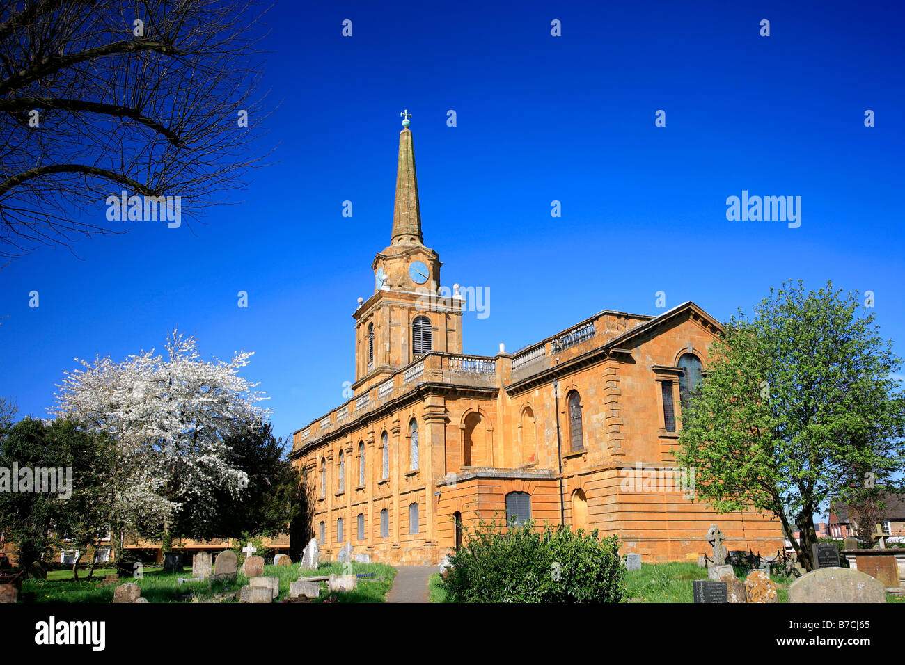 Holy Cross Parish church Daventry Town Northamptonshire County England Britain UK Stock Photo