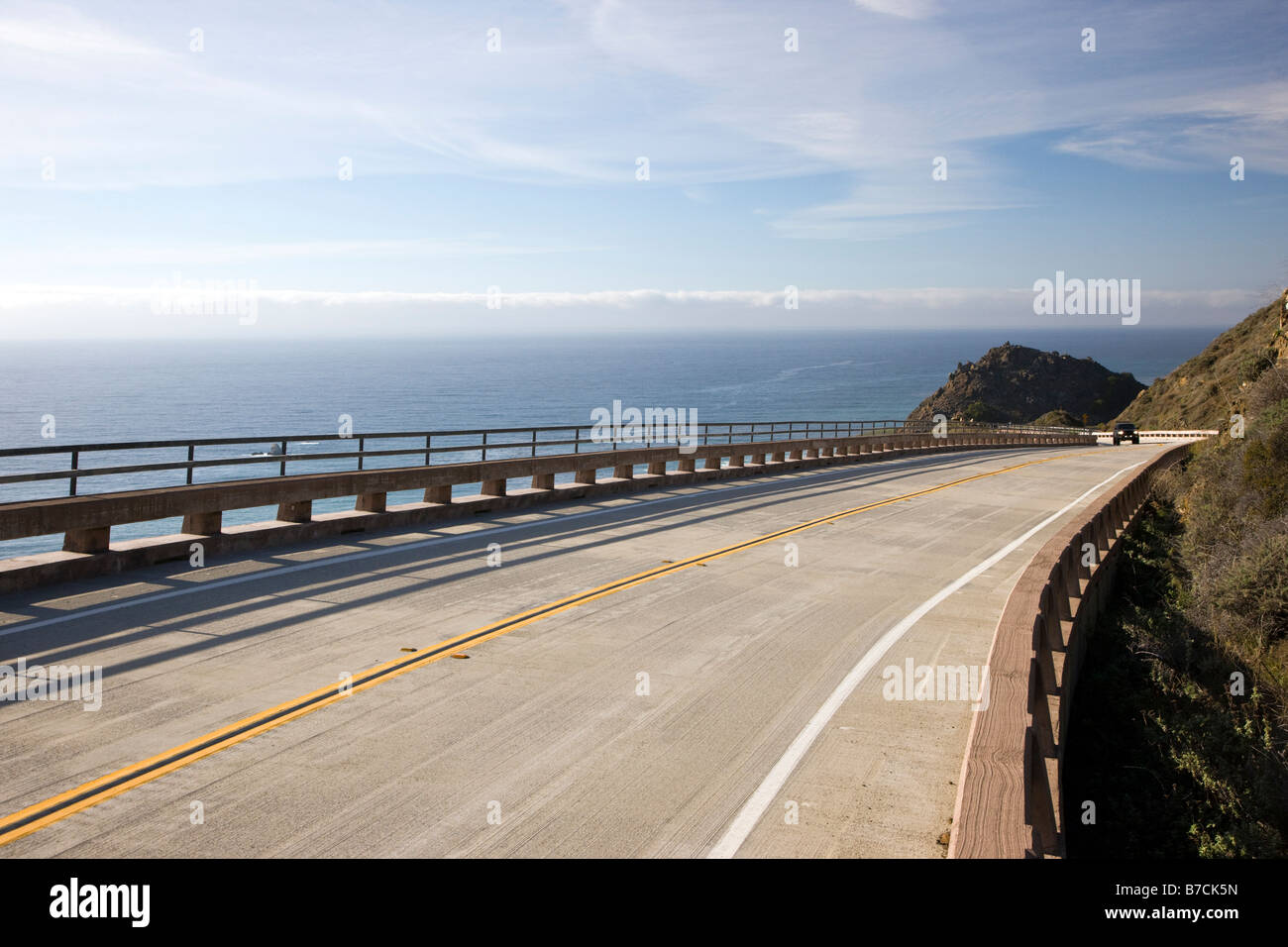 Highway Rt. 1 between San Simeon & Gorda, California, USA Stock Photo