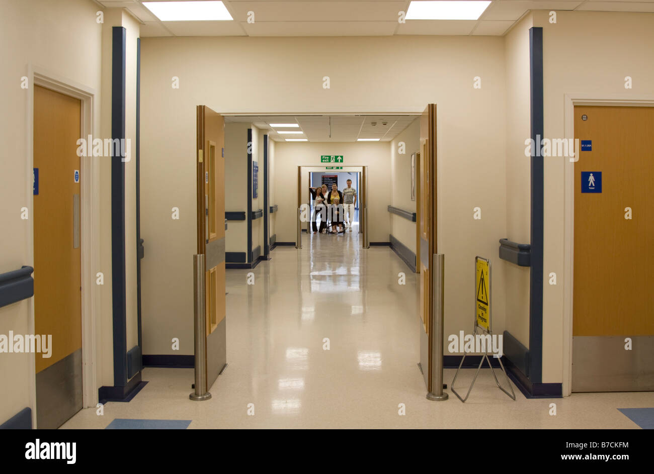 Stoke Mandeville Hospital corridor Aylesbury Buckinghamshire Stock Photo