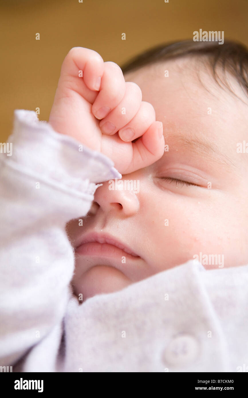 baby sleeping on face