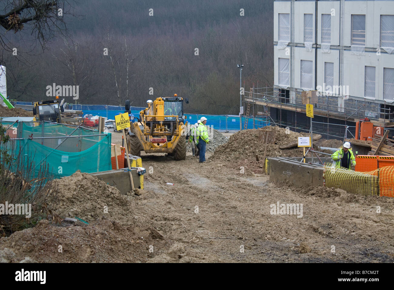 The new Maidstone and Tunbridge Wells NHS / PFI  Hospital being built at Pembury, Tunbridge Wells, Kent. Stock Photo