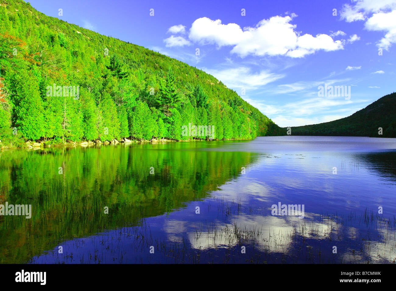 bubble pond on mount desert island maine usa Stock Photo Alamy