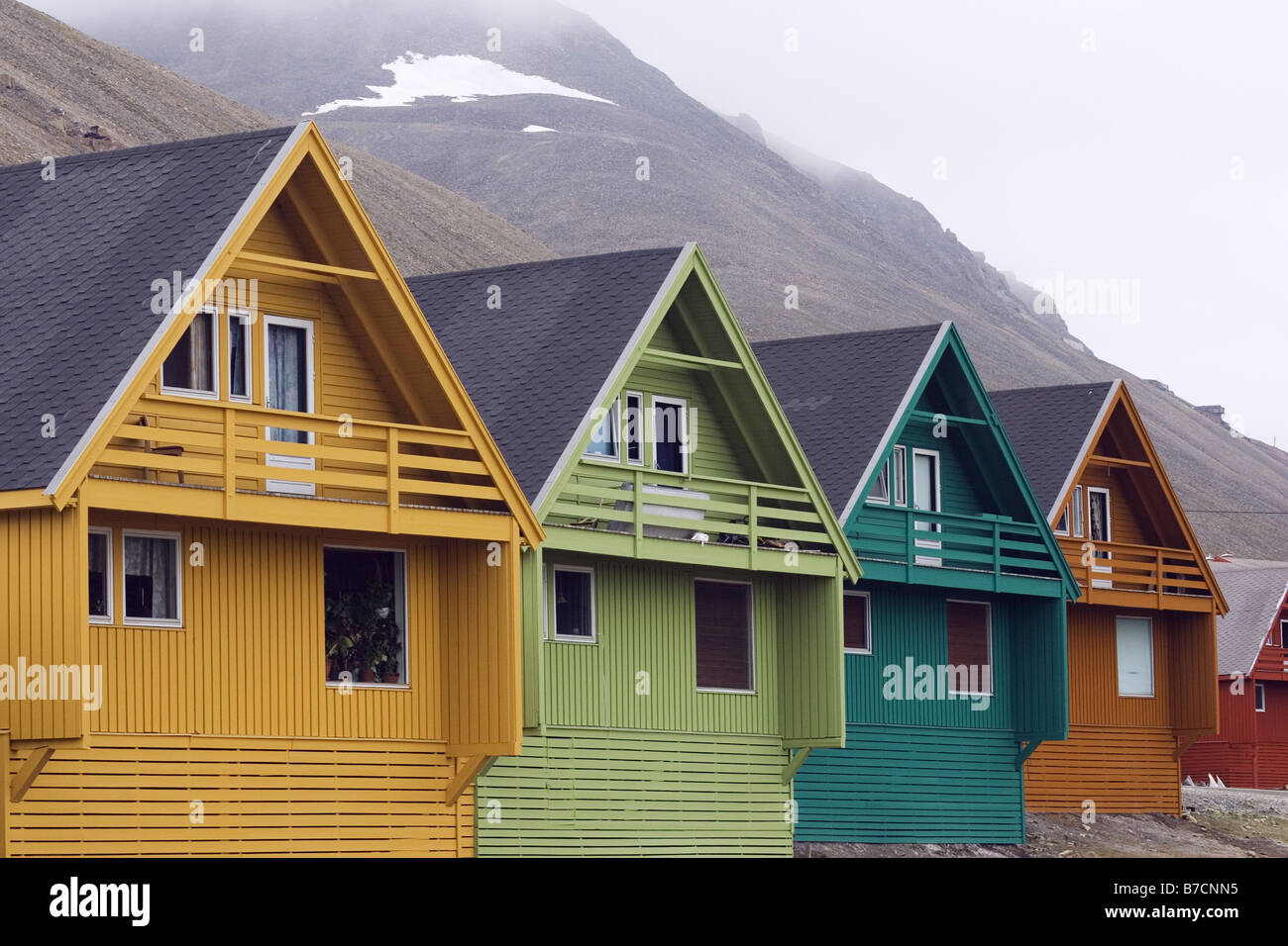 typical houses in Longyearbyen, Norway, Svalbard Stock Photo Alamy