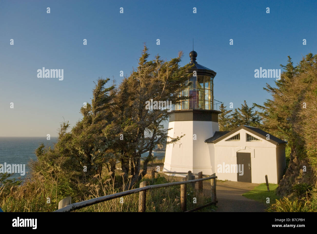 Cape Meares Lighthouse at Three Capes Scenic Route near Oceanside