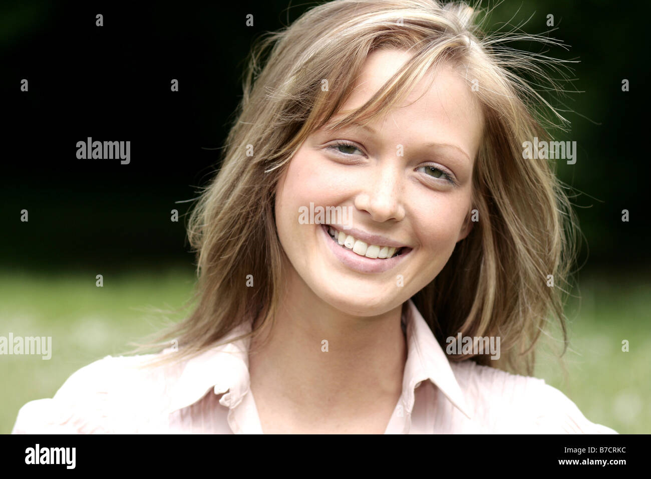 young light brown woman Stock Photo