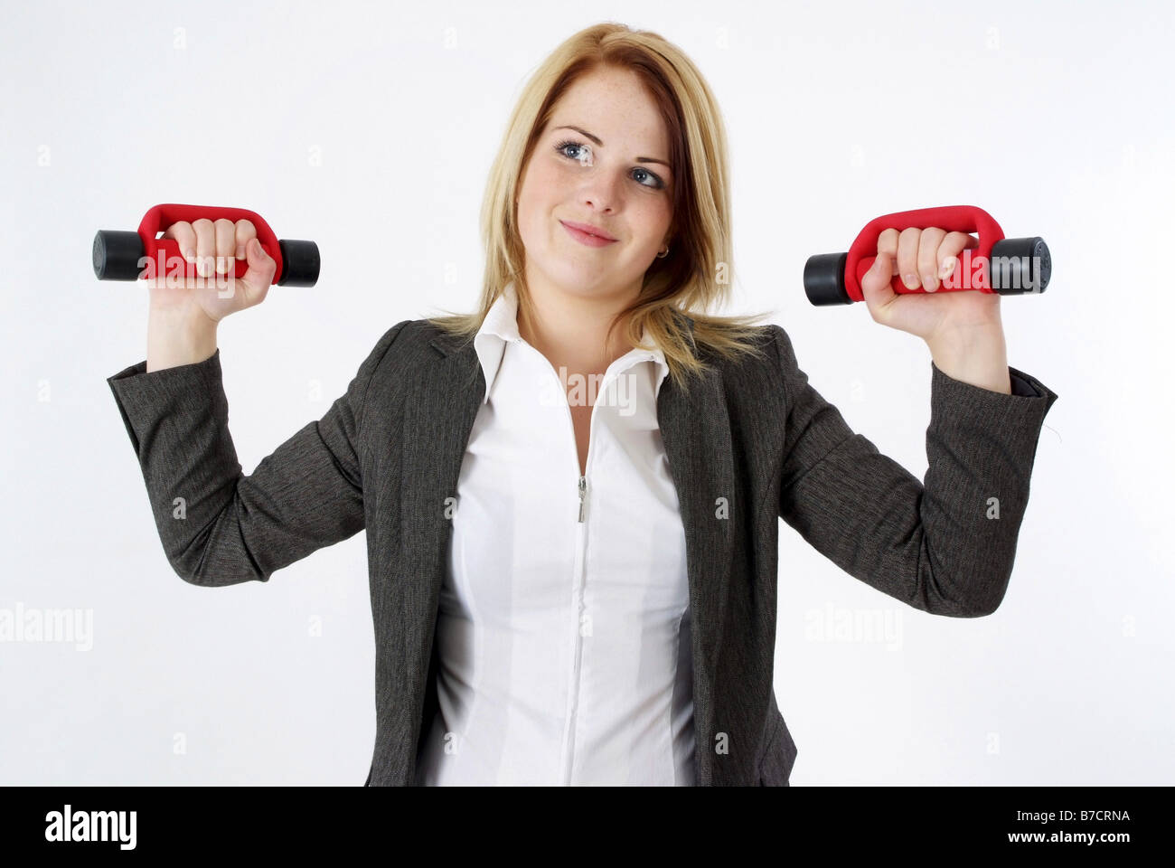 One woman arm up career success hi-res stock photography and images - Alamy
