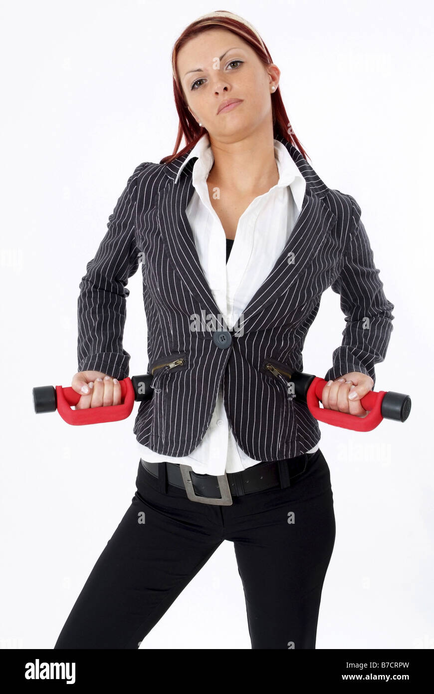 One woman arm up career success hi-res stock photography and images - Alamy