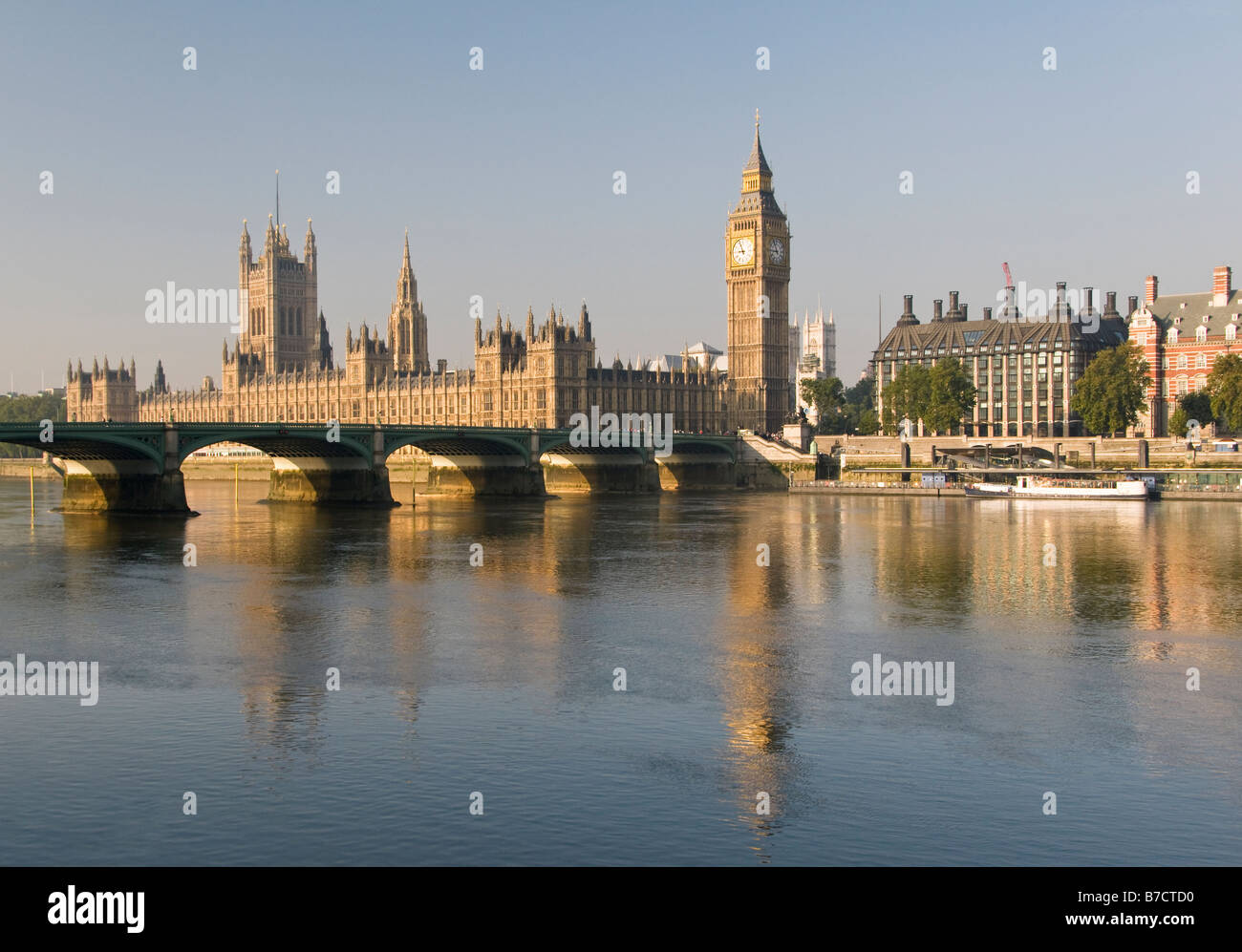Westminster Bridge and the Palace of Westminster, London, UK Stock Photo