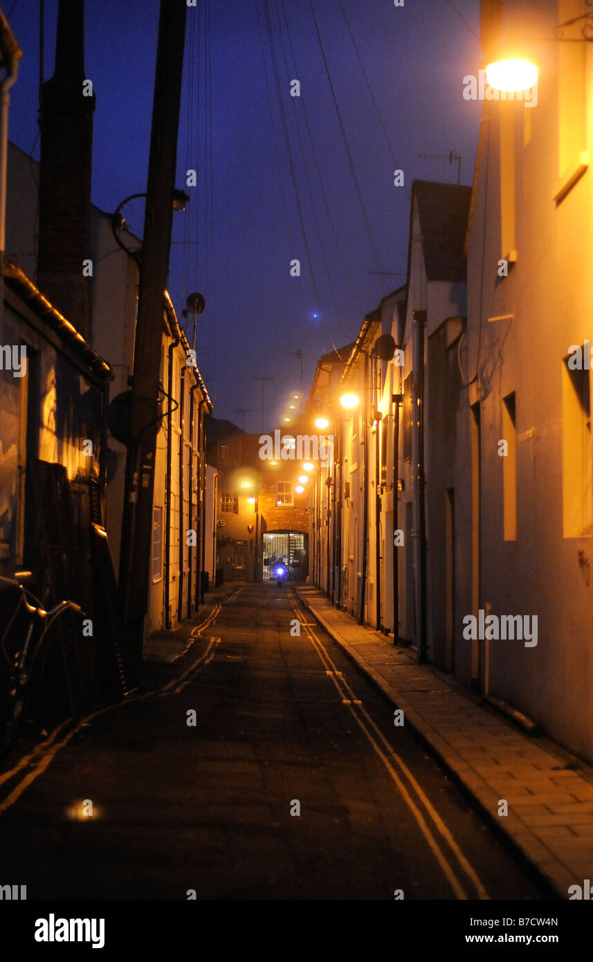 Street at night Brighton East Sussex UK Stock Photo