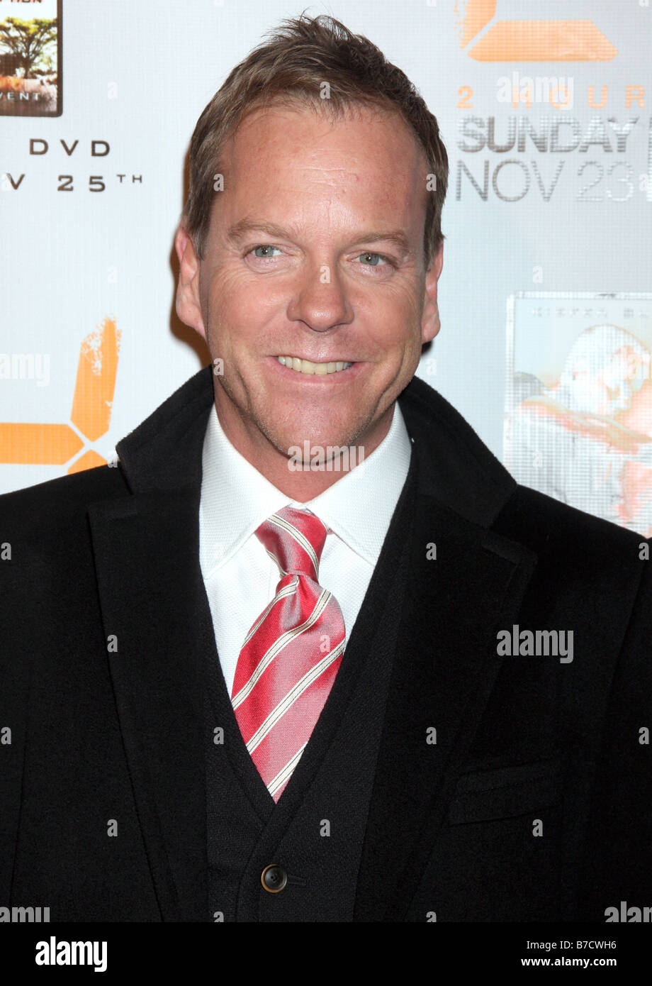 Kiefer Sutherland at the '24: Redemption' premiere in New York City. Stock Photo