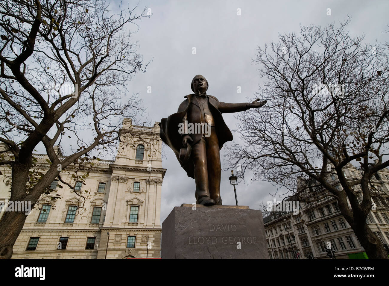 David Lloyd George statue in Parliament Square London Britain  2008 Stock Photo