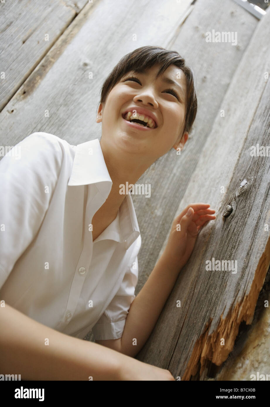 Teenage girl black uniform hi-res stock photography and images - Alamy