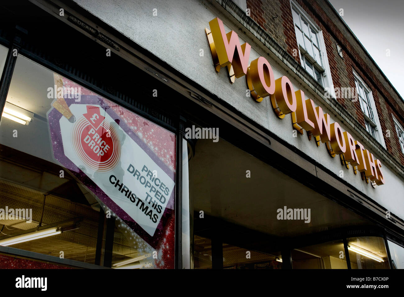 Woolworths store Saffron walden Essex Britain with sale sign 2008 Stock