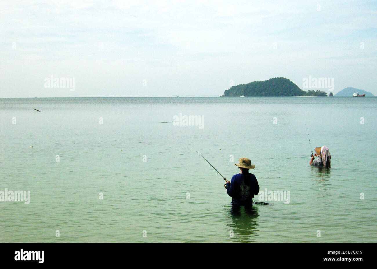 Fishing on Koh Mak island, Thailand, south east Asia. Stock Photo