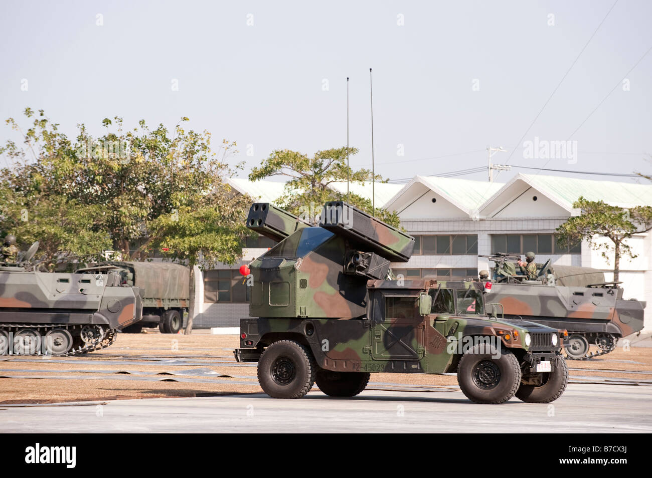 Avenger, Short-ranged anti-aircraft missile system, 58th Artillery Command, Taichung, Taiwan Stock Photo
