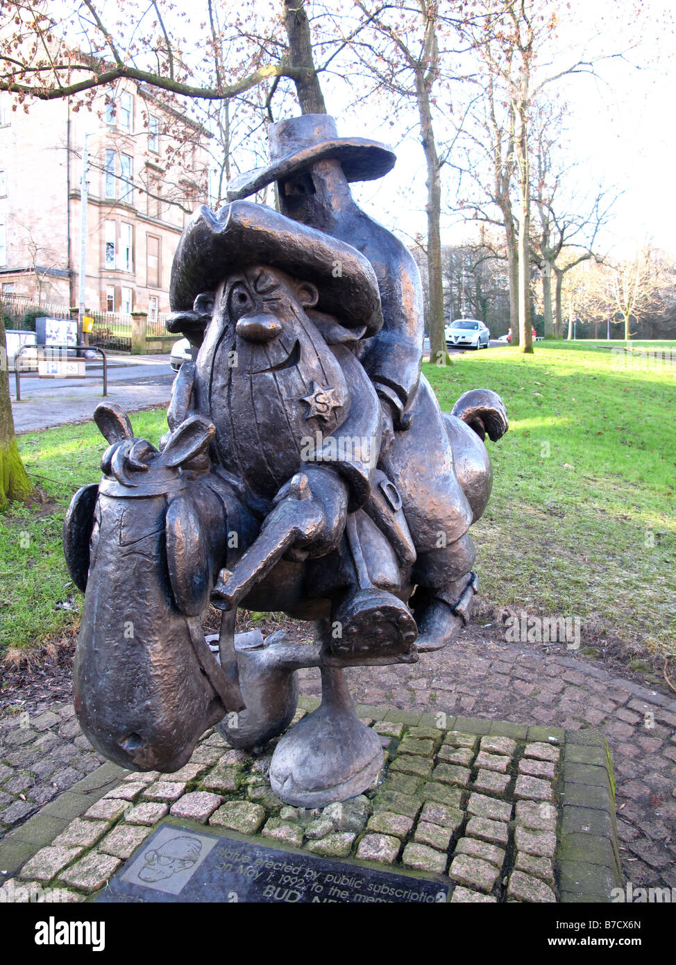 Lobey Dosser statue Glasgow Stock Photo