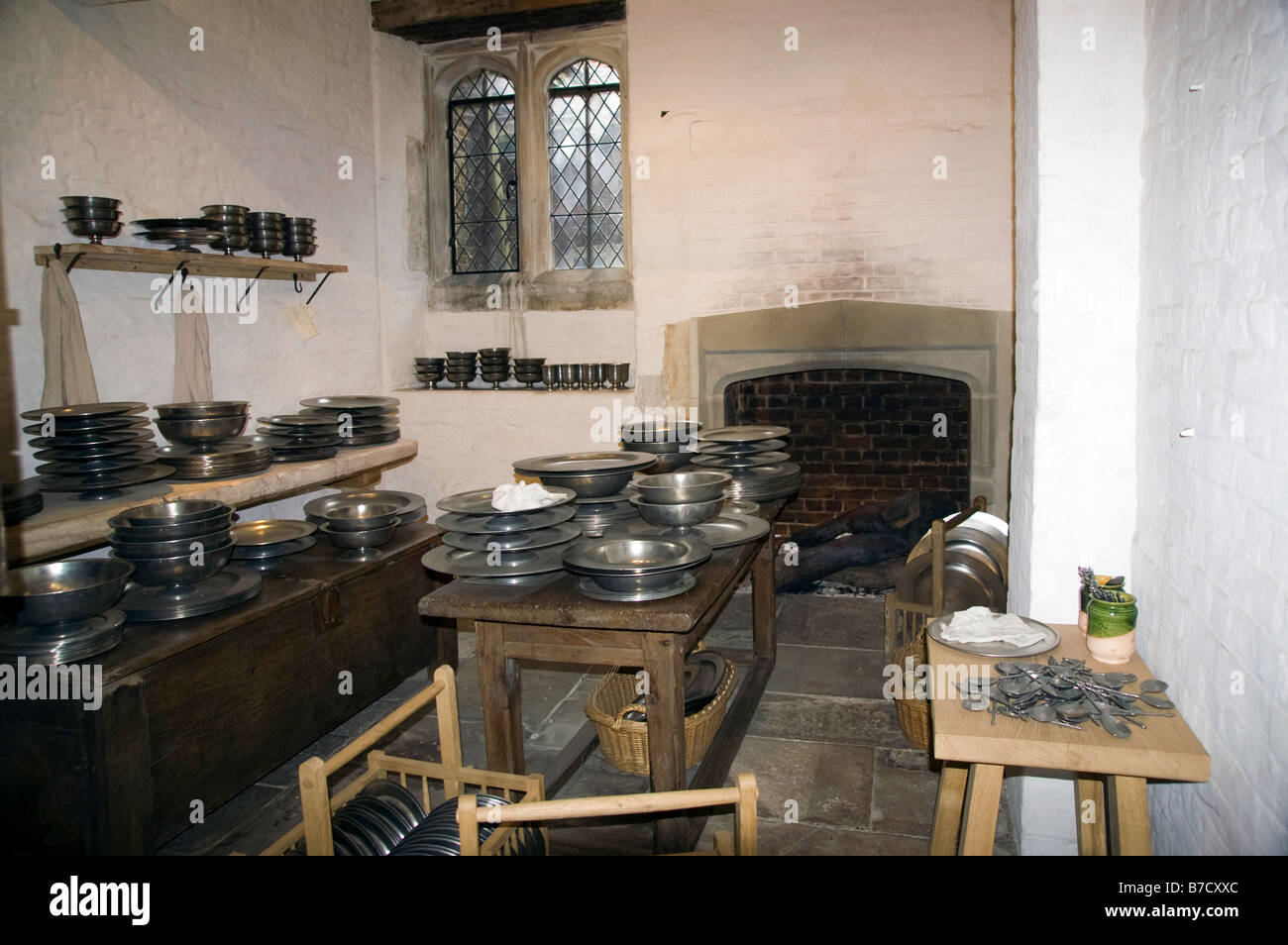 Hampton Court Palace kitchens, Surrey UK Stock Photo