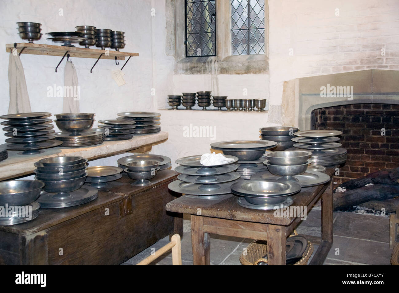 Hampton Court Palace kitchens, Surrey UK Stock Photo