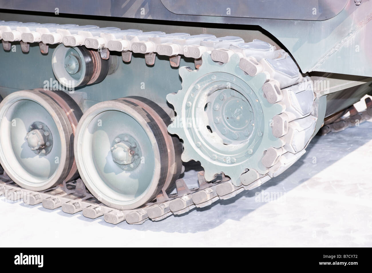 Close Up Of Armored Vehicle Tank Tread, 58th Artillery Command